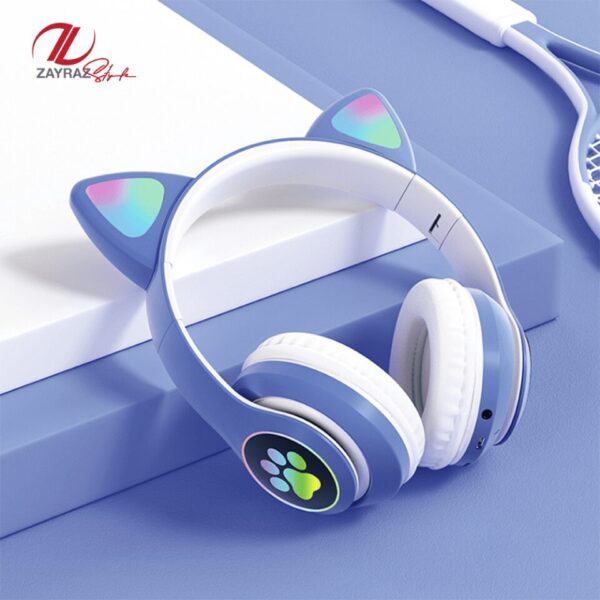 Zayraz Wireless Cat Headphones Blue