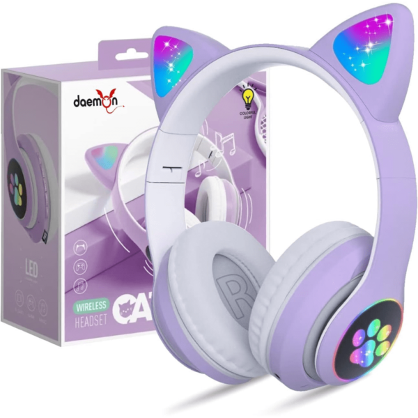 Zayraz Wireless Cat Headphones Purple