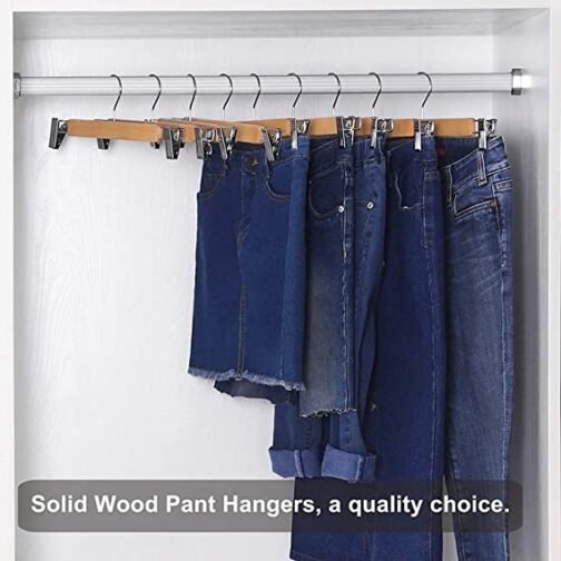 Wooden Clipper Hangers | Durable Clothes Hangers - Image 6