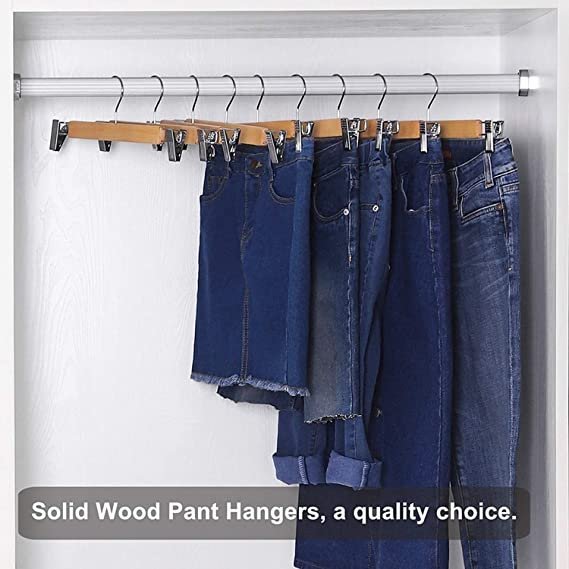 Wooden Clipper Hangers | Durable Clothes Hangers - Image 6