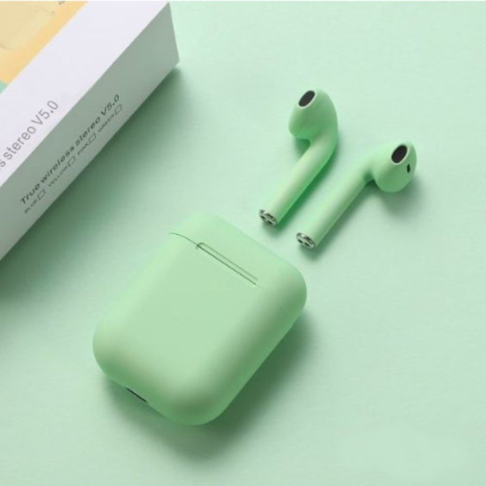 I12 TWS Wireless Green Earbuds