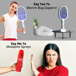 2 In 1 Rechargeable Mosquito Killer Racket and Night Lamp