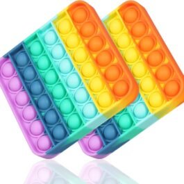 Rainbow Square Push Bubble Sensory Fidget Toy