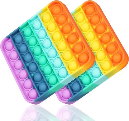 Rainbow Square Push Bubble Sensory Fidget Toy