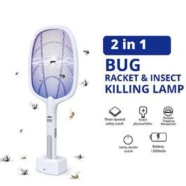 2 In 1 Rechargeable Mosquito Killer Racket and Night Lamp