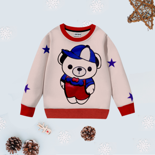 Zayraz Bear Printed Sweatshirt