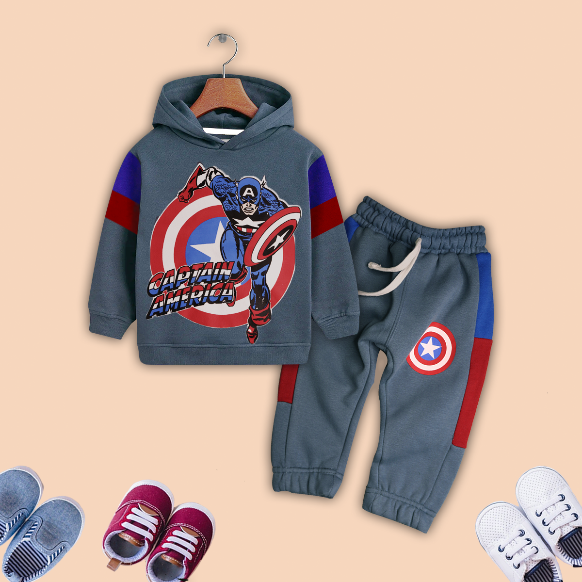 Zayraz Captain America Hoodie Track Suit