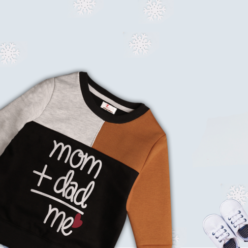 Zayraz Graphic Letter Mom+Dad=Me TrackSuit1