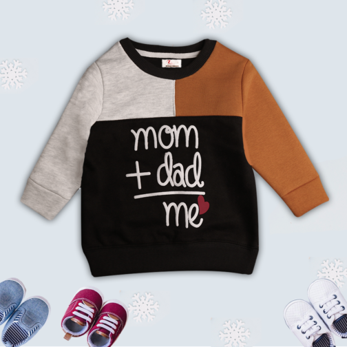 Zayraz Graphic Letter Mom+Dad=Me TrackSuit2