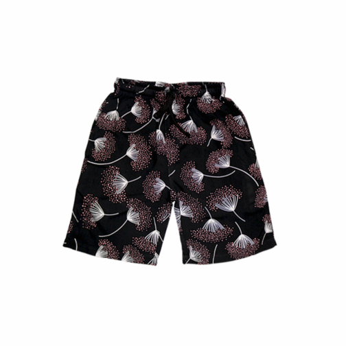 Elegant Floral Summer Linen Co-Ord Set – Black with White & Mauve Print - Image 2