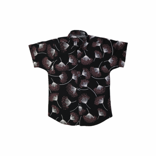 Elegant Floral Summer Linen Co-Ord Set – Black with White & Mauve Print - Image 4