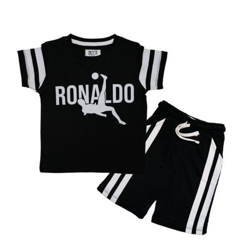 Ronaldo Inspired Black Summer Set for Boys - Image 2