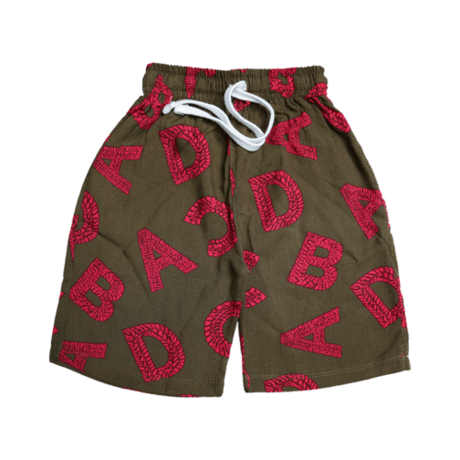 Alphabet Print Linen Shirt & Shorts Set - Image 4