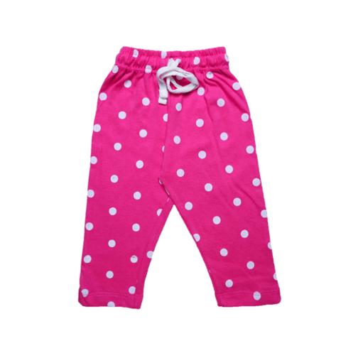 Girls' Baby Pink Ruffle T-Shirt & Polka Dot Pajama Set - Image 5