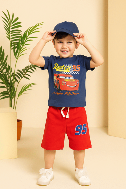 Lightning McQueen "Rusteze 95" T-Shirt & Shorts Set