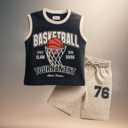 Boys’ Sleeveless Basketball Tournament Outfit