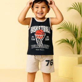 Boys’ Sleeveless Basketball Tournament Outfit