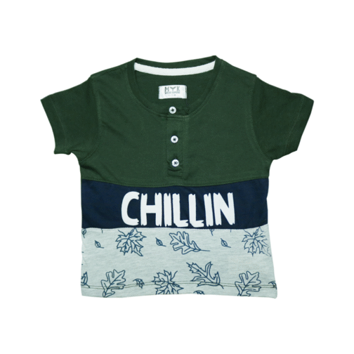 Boys’ Summer "CHILLIN" Printed T-Shirt & Shorts Set - Image 3
