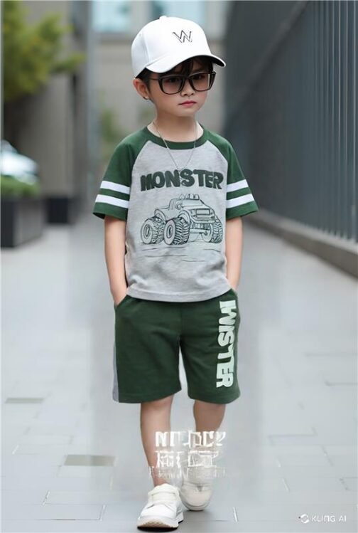 Monster Truck Kids T-Shirt & Shorts Set