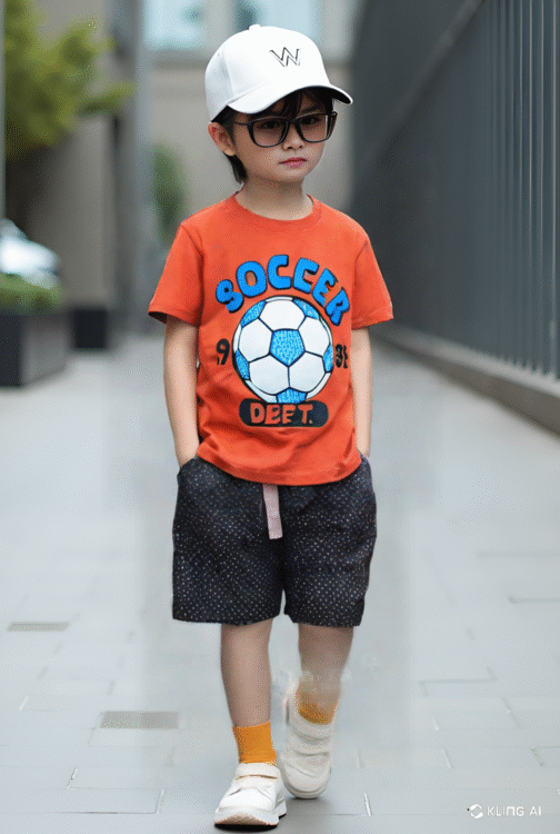 Soccer Dept. T-Shirt & Polka Shorts Set for Boys