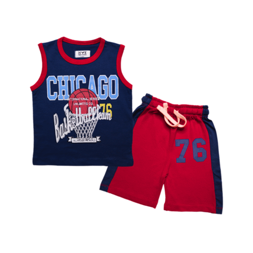Chicago Basketball Sleeveless T-Shirt & Shorts Set - Image 3