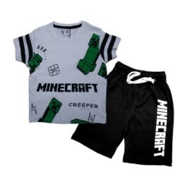 Boys’ “Minecraft Creeper” Summer Outfit Set