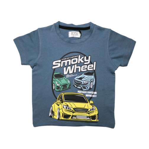Smoky Wheel Racing Car T-Shirt & Shorts Set - Image 4