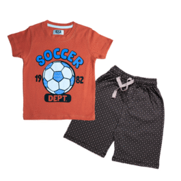 Soccer Dept. T-Shirt & Polka Shorts Set for Boys