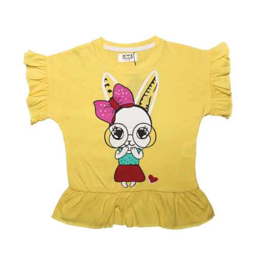 Sunny Bunny Ruffle Top & Heart Jogger Set - Image 3